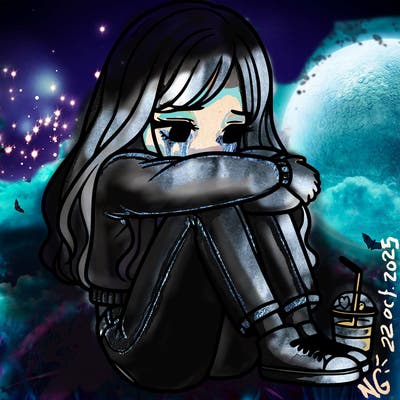 a girl  after a breakup