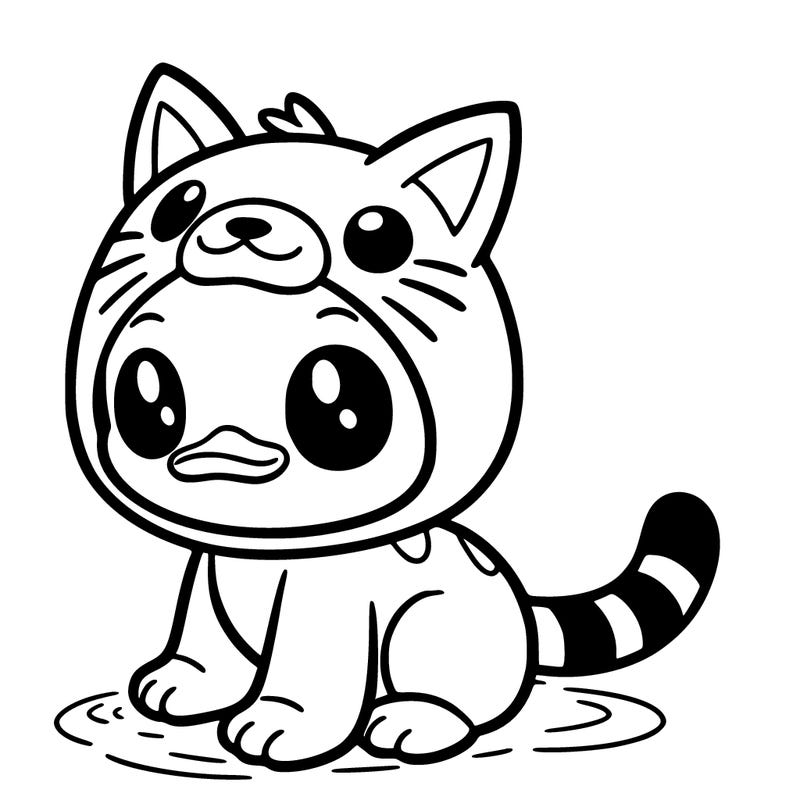 duck in cat costume