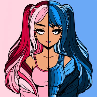 realistic girl split