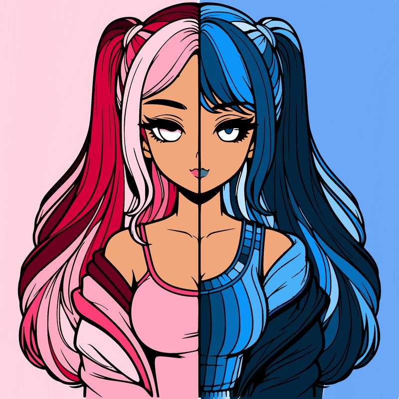 realistic girl split