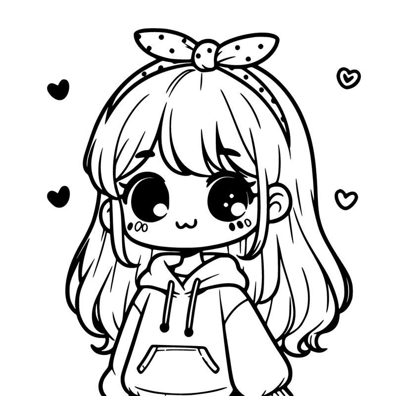 girl and a cute hoodie