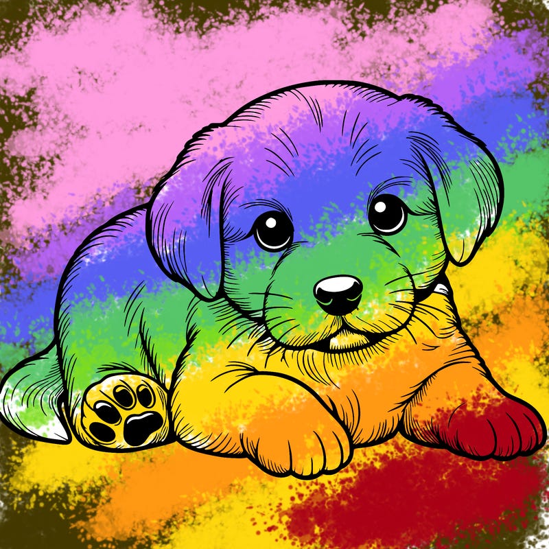 a cute realistic puppy