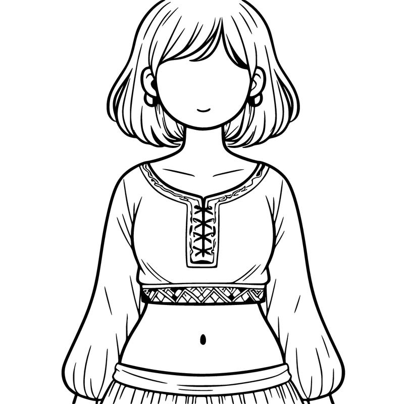 girl with bellyshirt realistic