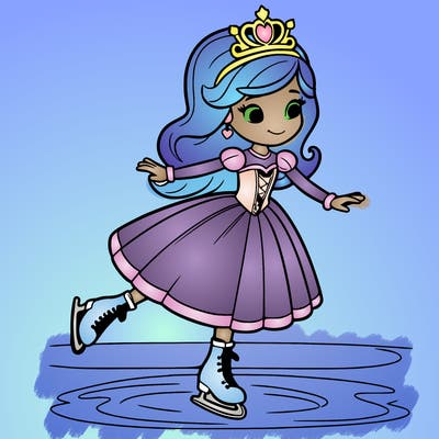 princess skating on ice