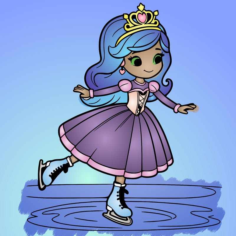 princess skating on ice