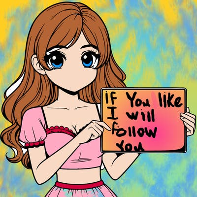 realistic pretty girl holding blank sign