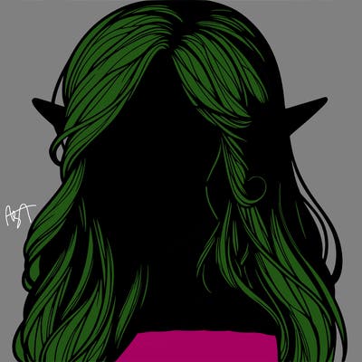 elf girl realistic dark fantasy