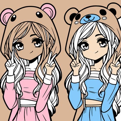 teen girl in animal costume