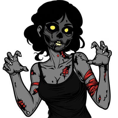 realistic zombie girl