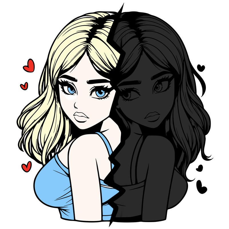 realistic girl split