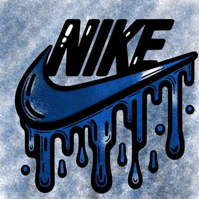 dripping nike logo