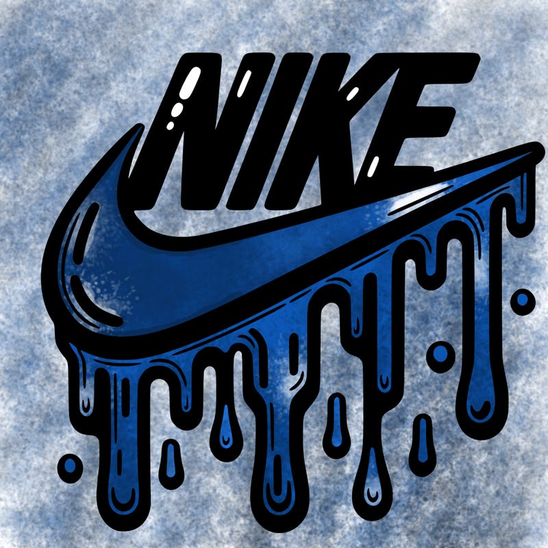 dripping nike logo