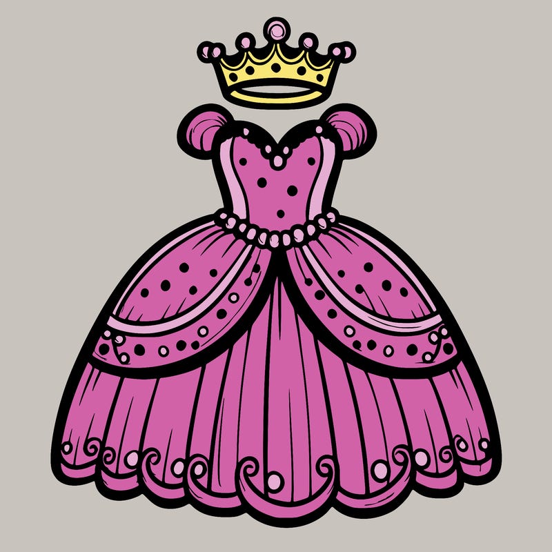 gown with tiara