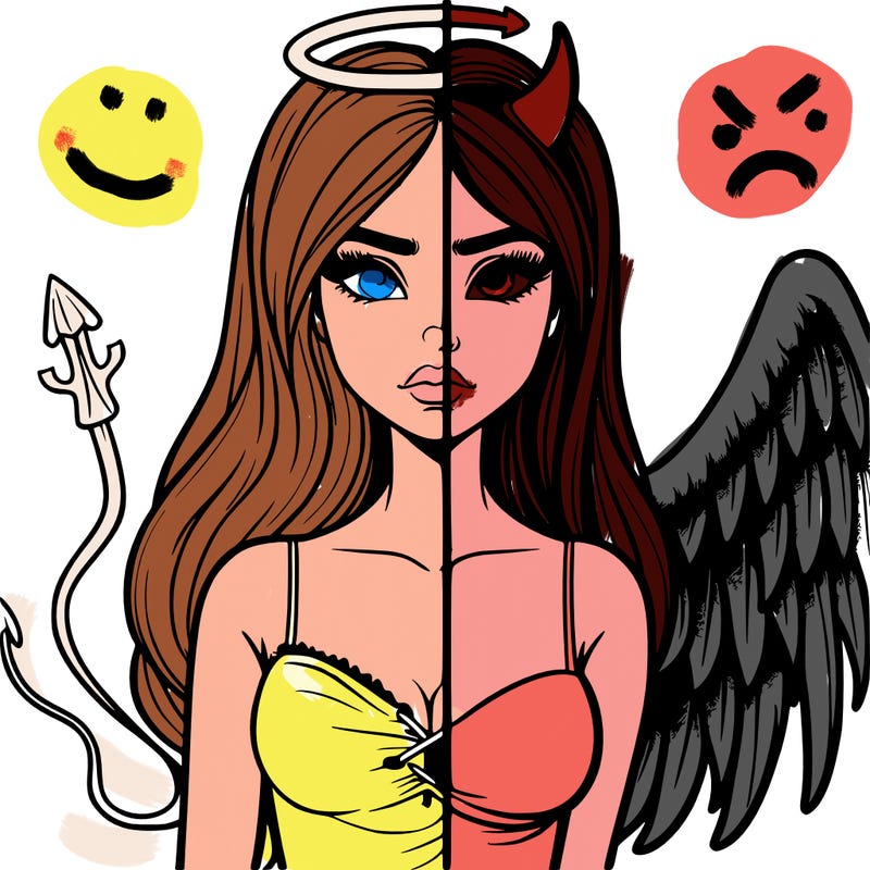 devil vs angel realistic girl