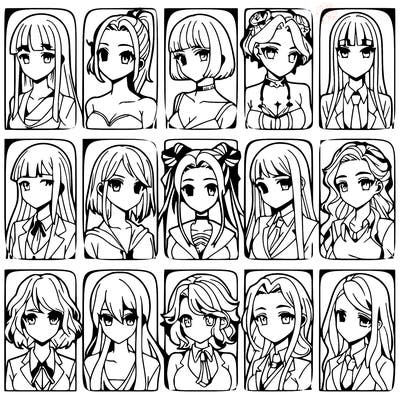 girls that look diffrent anime