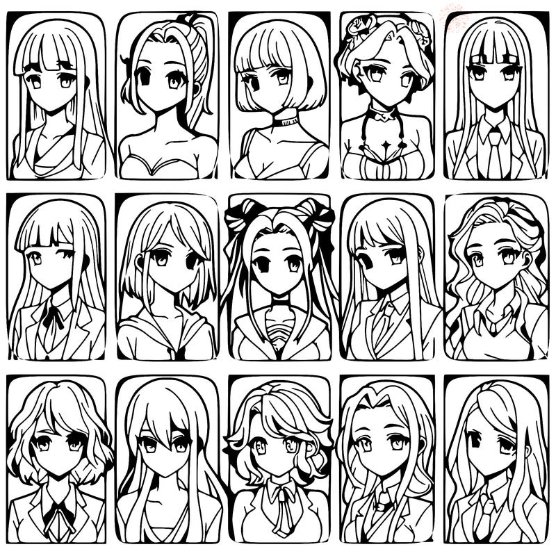 girls that look diffrent anime