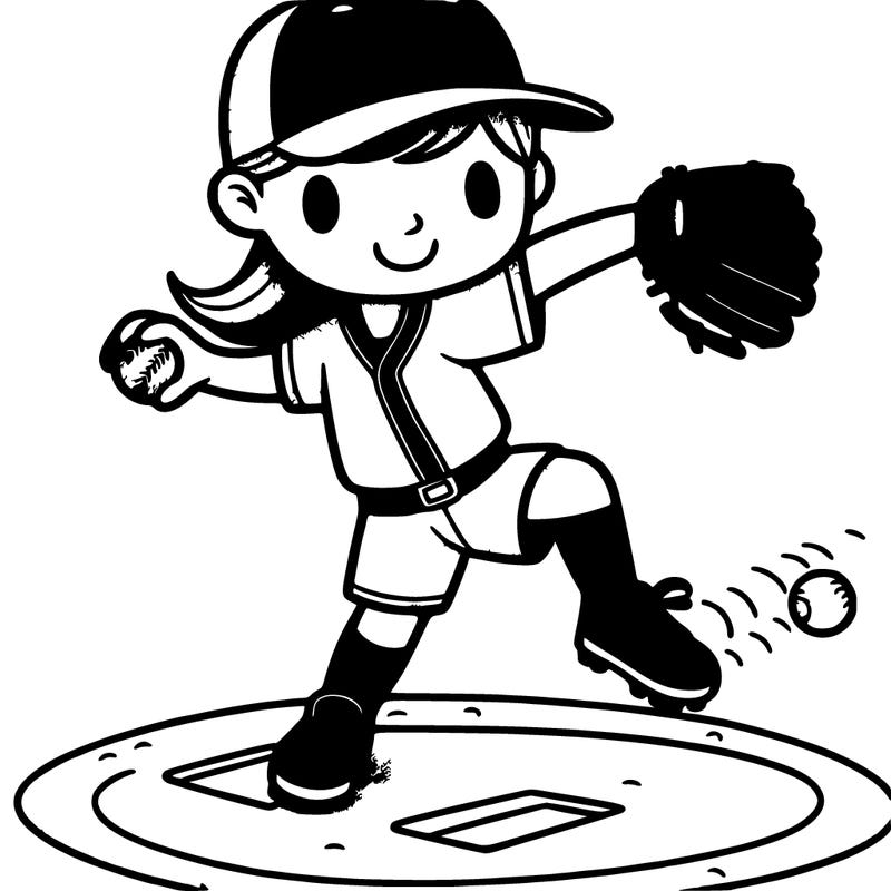 softball girl pitching