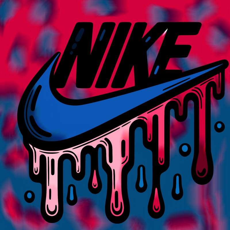 dripping nike logo