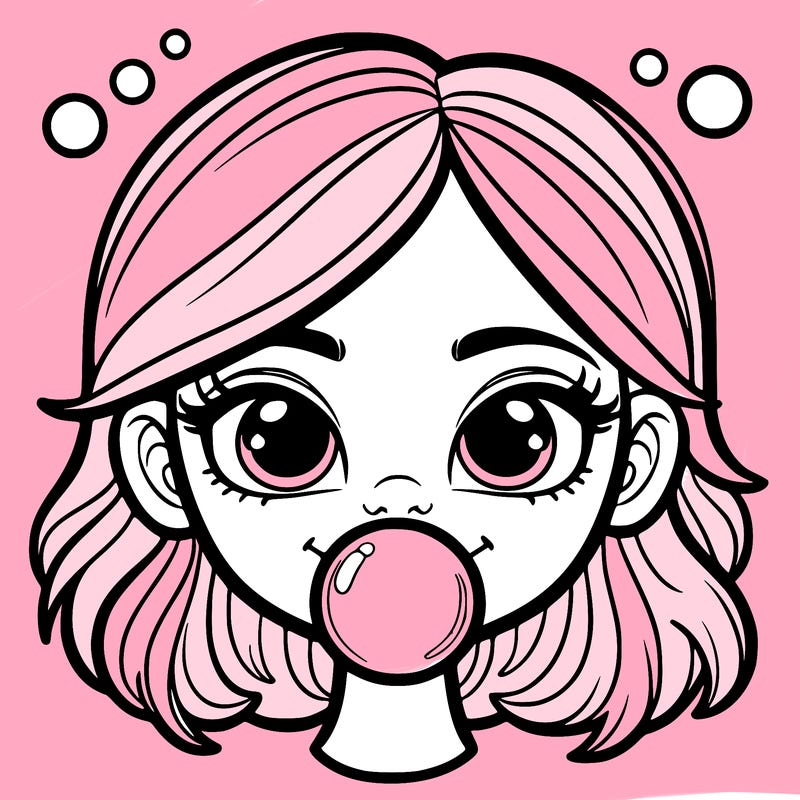 girl with bubble gum