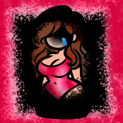 curvy woman with hair