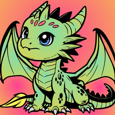 fierce baby night dragon