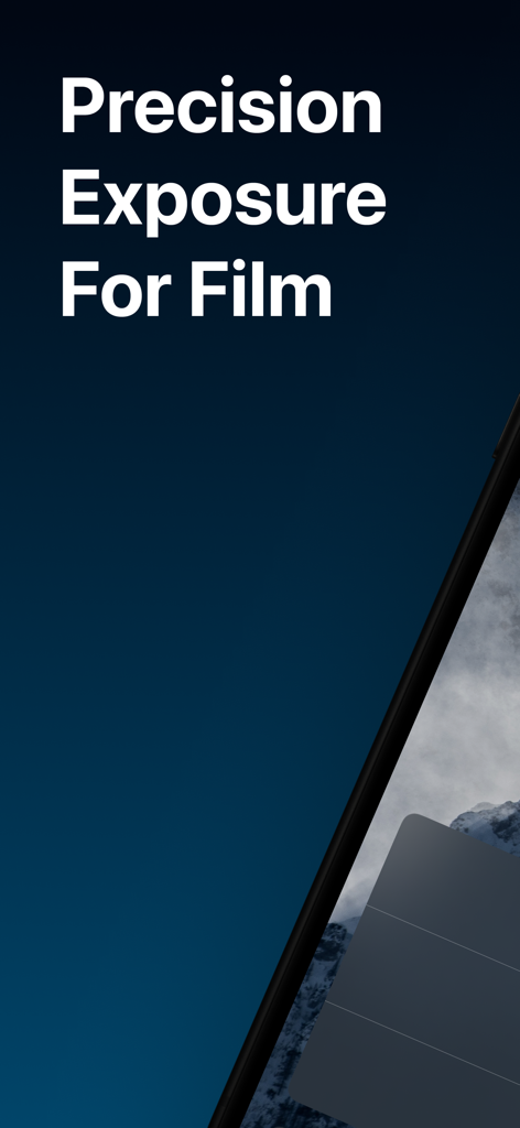 Light Meter Ultra - Pantalla de la aplicación Light Meter Ultra que muestra la exposición de precisión para fotografía analógica