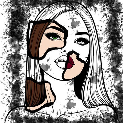 realistic woman with full lips