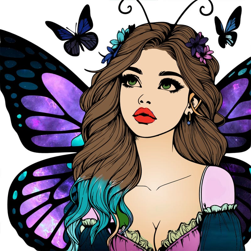 butterfly fairy realistic girl