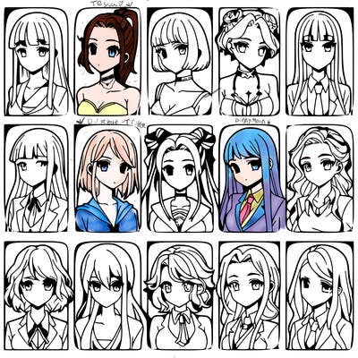 girls that look diffrent anime