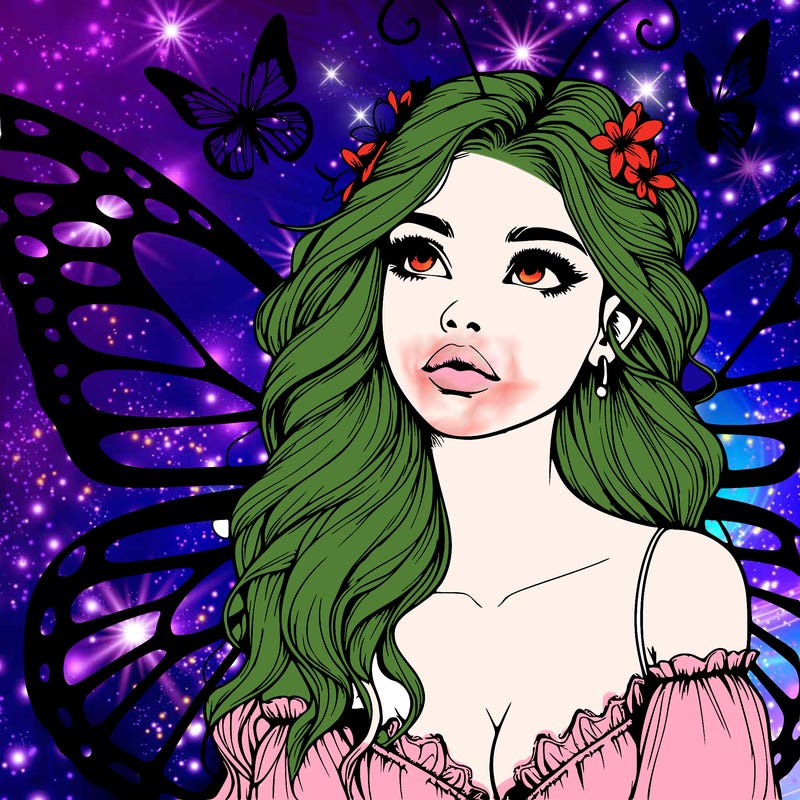 butterfly fairy realistic girl