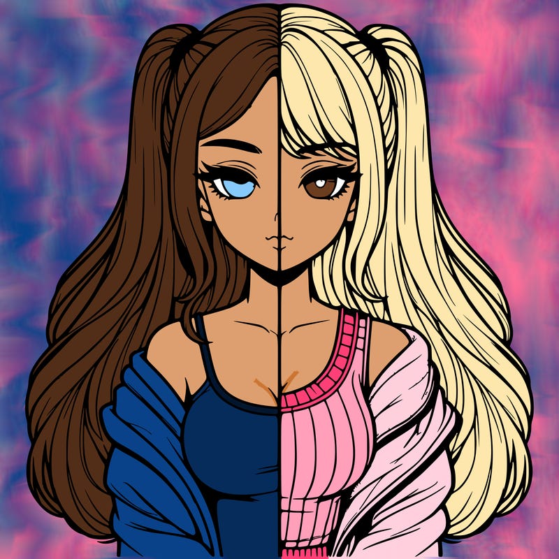 realistic girl split