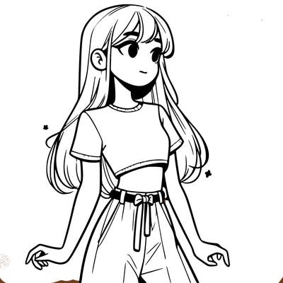 girl in a cute crop top