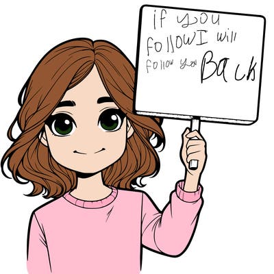 realistic girl holding up a sign