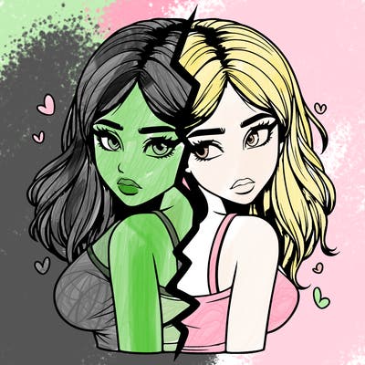 realistic girl split