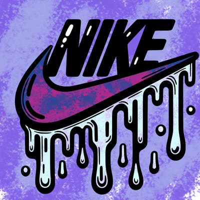 dripping nike logo