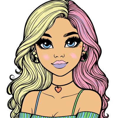 realistic pretty girl