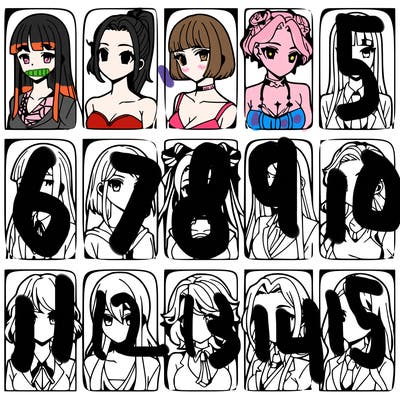 girls that look diffrent anime