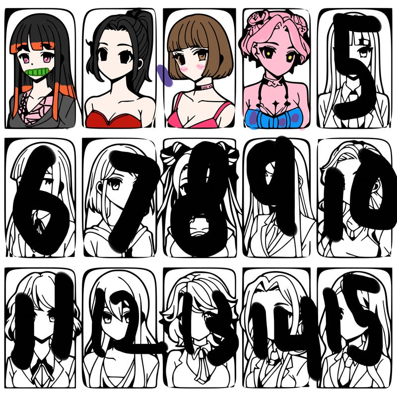 girls that look diffrent anime