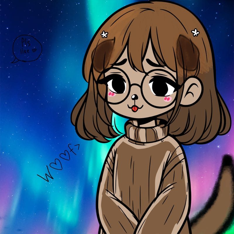 sad girl with glasses in a sweater