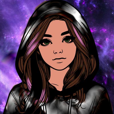 realistic girl with a hoodie