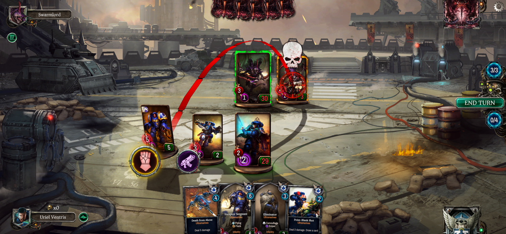 Warhammer 40,000: Warpforge - Gameplay de batalha de cartas de Warhammer 40,000 Warpforge com Space Marines