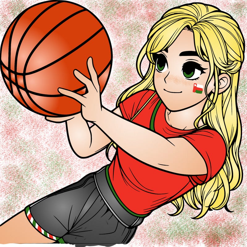 realistic girl playing basketball