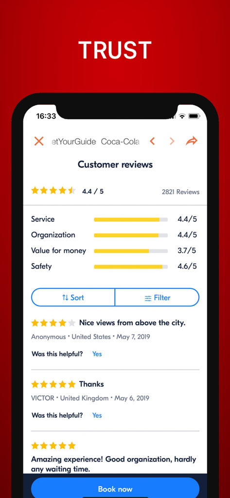 London Travel Guide with Map - 서비스 및 안전에 대한 고객 리뷰 및 등급을 보여주는 런던 여행 가이드 앱의 스크린샷