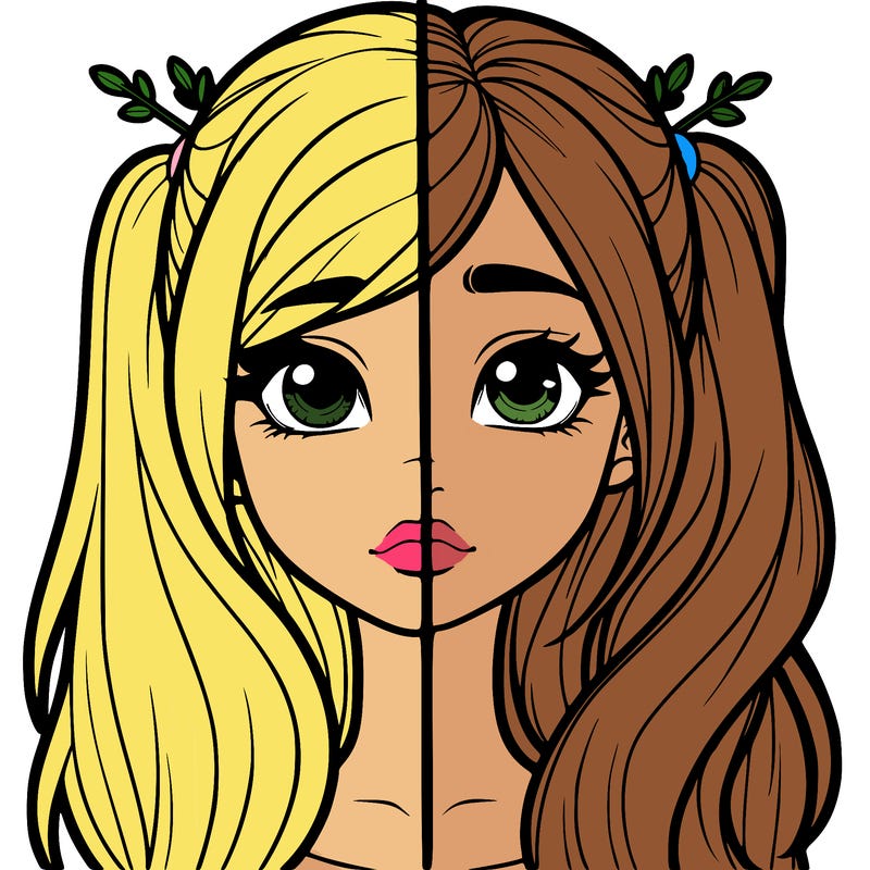 realistic girl split