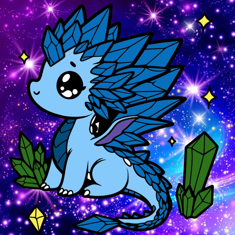 little cute crystal dragon