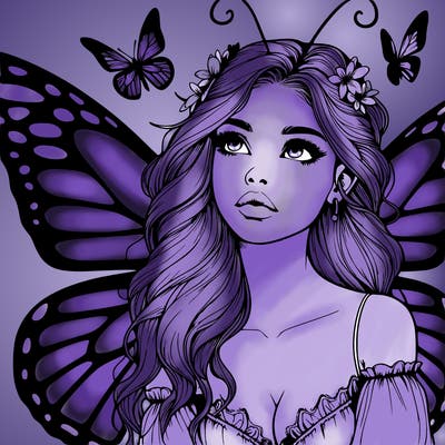 butterfly fairy realistic girl