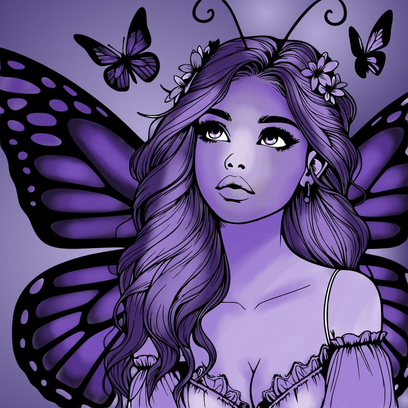 butterfly fairy realistic girl