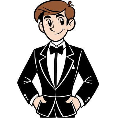 a tuxedo man