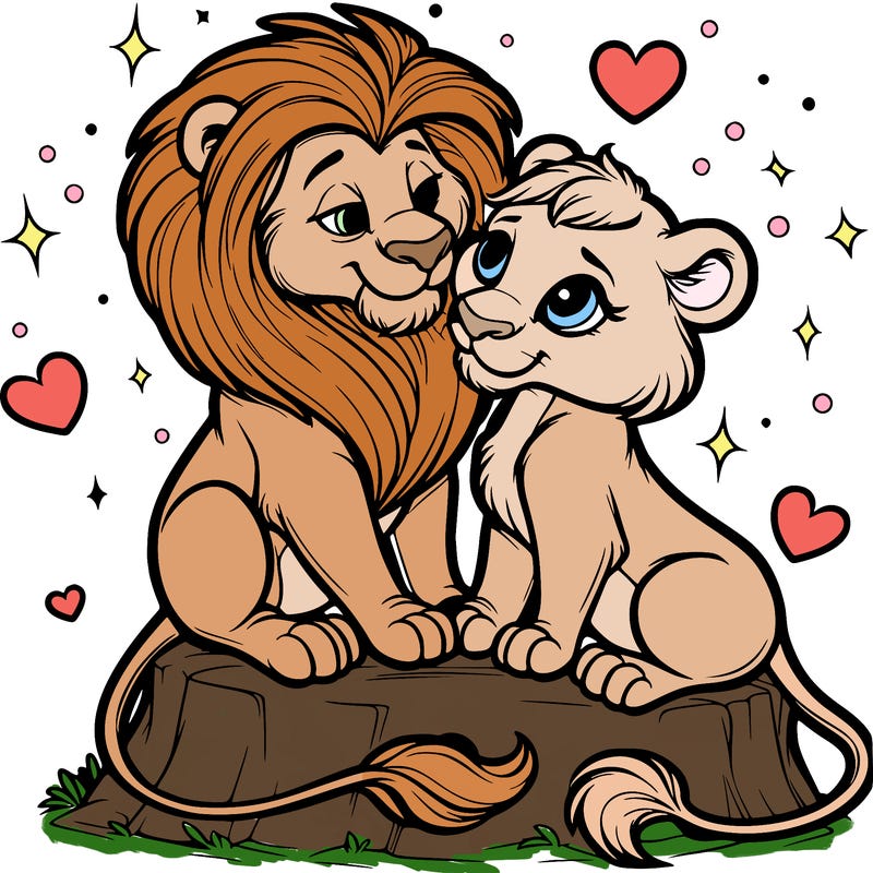lion and lioness inlove