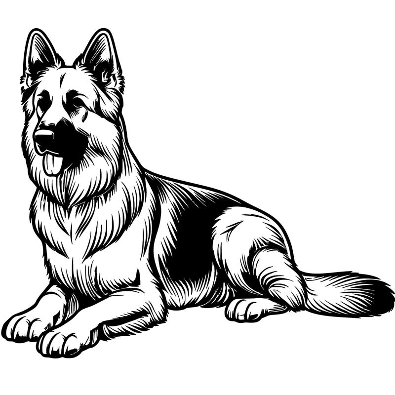 realistic german shepherd dog